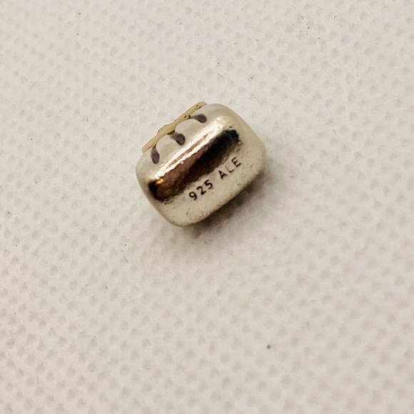 EUC Pandora 790475 Sterling Silver Purse Bead w/ 14k Yellow Gold Clutch Charm - Picture 8 of 10